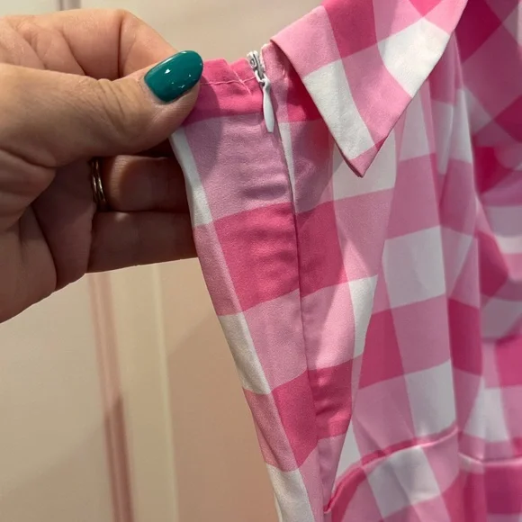 XXL Barbie dress Pink and White Checkered Dress so cute!!! - Picture 8 of 10